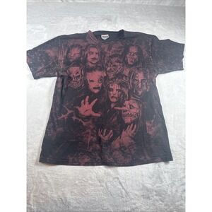 Y2K 2008 Slipknot AOP Shirt Medium RARE Double Sided All Over Print